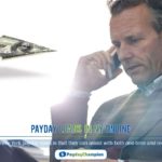A man sitting in a chair talking on a cell phone about payday loans NY Online