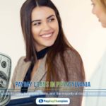 A woman holding a tray with money from payday loans Pennsylvania in it