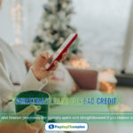 A woman holding a cup and a cell phone to check Christmas loans for bad credit with no credit check