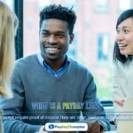 A group of people sitting around a laptop computer discussing what is a payday loan