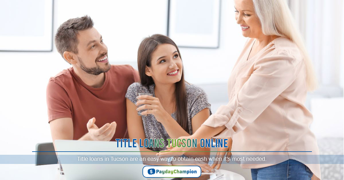 A group of people sitting around a table talking about title loans Tucson online