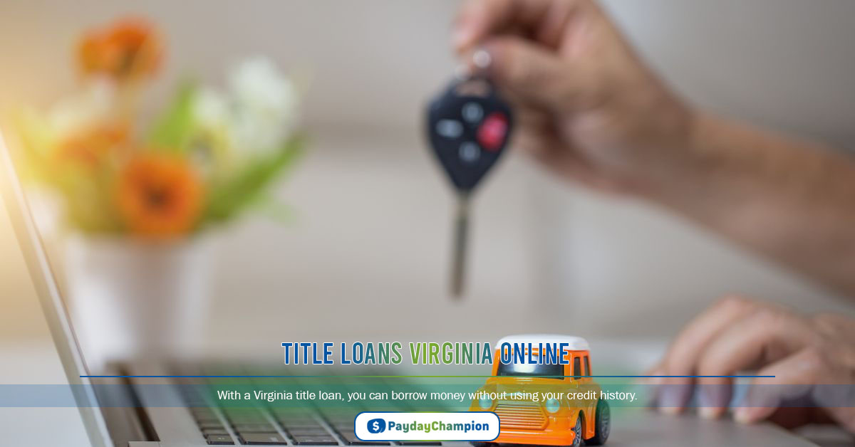 A person holding a remote control over a laptop representing title loans Virginia online
