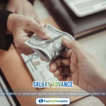 man giving salary advance to employee