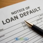 A notice of loan default paper